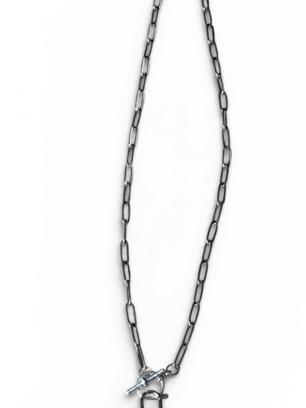 Authentic Silver Louis Vuitton Upcycled LV double-sided lock 🔒 charm necklace - Picture 3 of 9